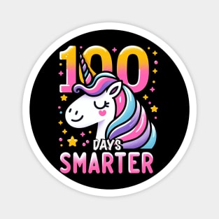 100 days smarter, adorable unicorn Magnet